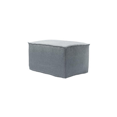Anders Small Rectangular Footstool in Narwhal House Soft Touch