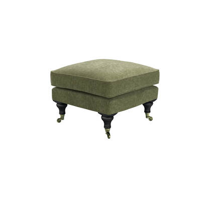 Bluebell Small Square Footstool in Hummingbird House Soft Touch