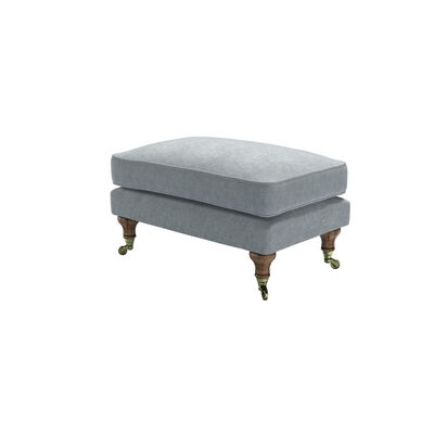 Bluebell Medium Rectangular Footstool in Narwhal House Soft Touch