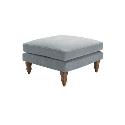 Isla Medium Square Footstool in Narwhal House Soft Touch
