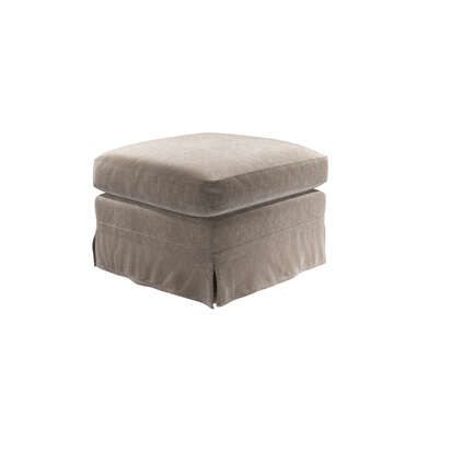 Bluebell Skirted Cover Small Square Footstool in Doe House Soft Touch