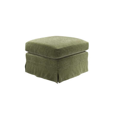 Bluebell Skirted Cover Small Square Footstool in Hummingbird House Soft Touch