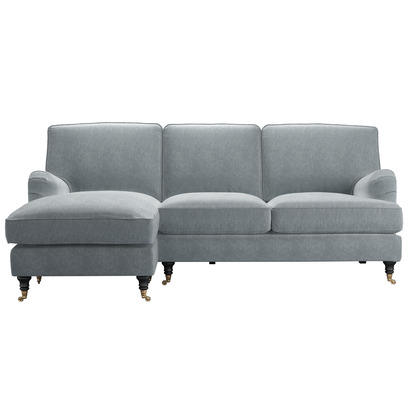 Bluebell Removable Cover LHF Chaise Sofa in Narwhal House Soft Touch