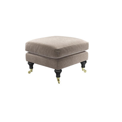 Bluebell Removable Cover Small Square Footstool in Doe House Soft Touch