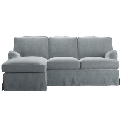 Bluebell Skirted Cover LHF Chaise Sofa in Narwhal House Soft Touch
