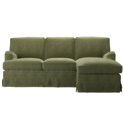Bluebell Skirted Cover RHF Chaise Sofa in Hummingbird House Soft Touch