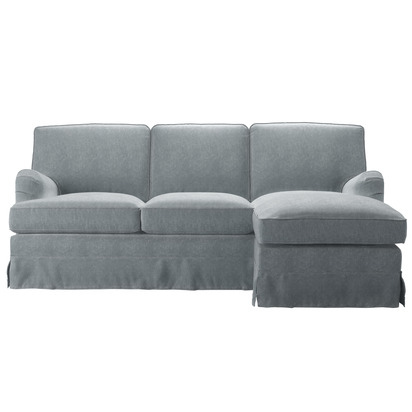 Bluebell Skirted Cover RHF Chaise Sofa in Narwhal House Soft Touch