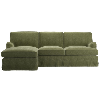 Bluebell Skirted Cover Large LHF Chaise Sofa in Hummingbird House Soft Touch