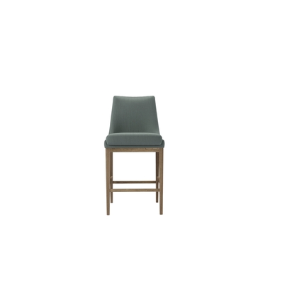Basil Tall Stool Stool in Hidden Cove Brushed Linen Cotton