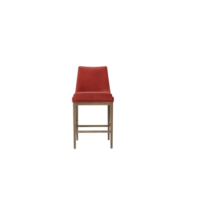 Basil Tall Stool Stool in Wild Raspberry Smart Velvet