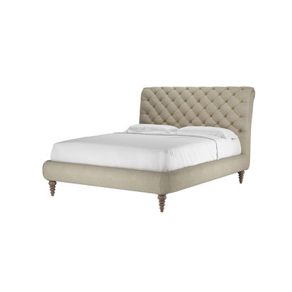 Knightsbridge Without Footboard King Bed in Pampas Hygge Smart Linen