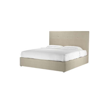 Avery 130cm Super King Ottoman Bed in Pampas Hygge Smart Linen