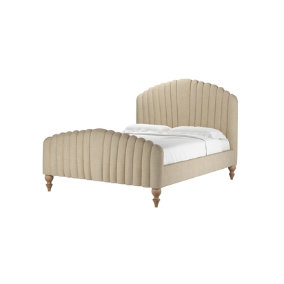 Bella King Bed in Shearling Hygge Chunky Weave
