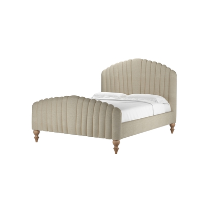 Bella King Bed in Pampas Hygge Smart Linen
