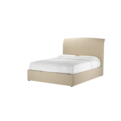 Thea King Ottoman Bed in Shearling Hygge Chunky Weave