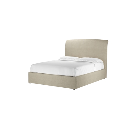 Thea King Ottoman Bed in Pampas Hygge Smart Linen