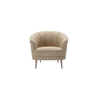 Harper Armchair in Fawn Aquaclean Clever Velvet