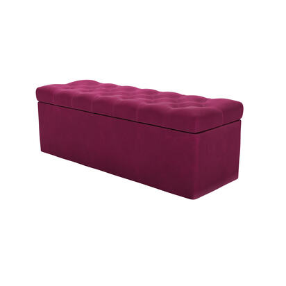 Valentin Blanket Box in Persian Rose Smart Velvet