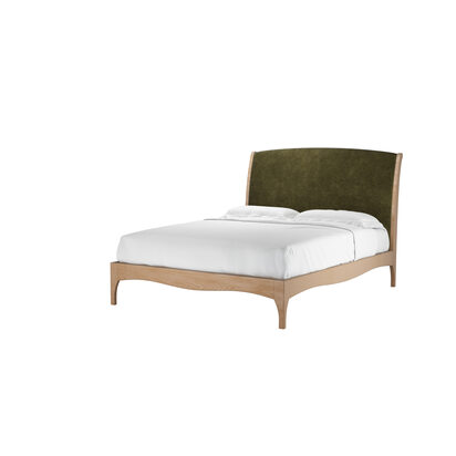 Emilia King Bed in Juniper Aquaclean Clever Chenille