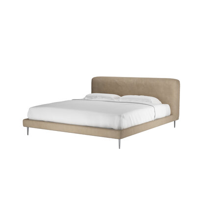 Lucy Super King Bed in Fawn Aquaclean Clever Velvet