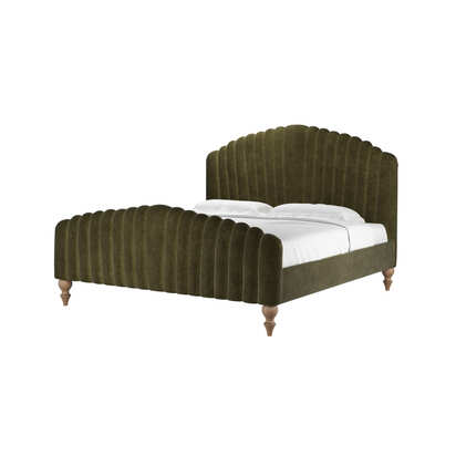 Bella Super King Bed in Juniper Aquaclean Clever Chenille
