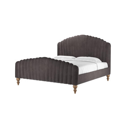 Bella Super King Bed in Shale Aquaclean Clever Velvet