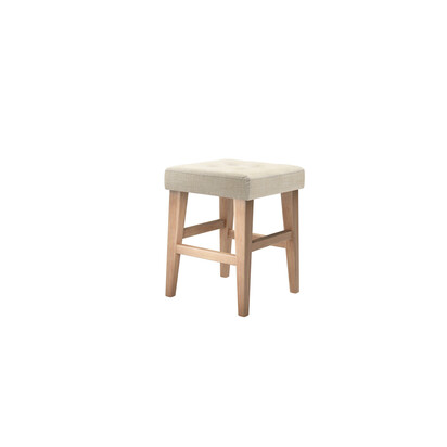 Buttons Short Stool in Chantilly Aquaclean Clever Chenille