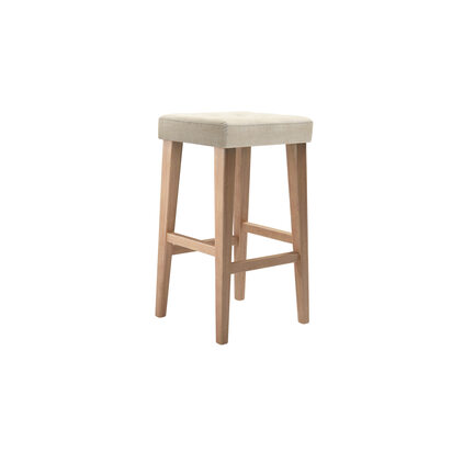 Buttons Bar Stool in Chantilly Aquaclean Clever Chenille