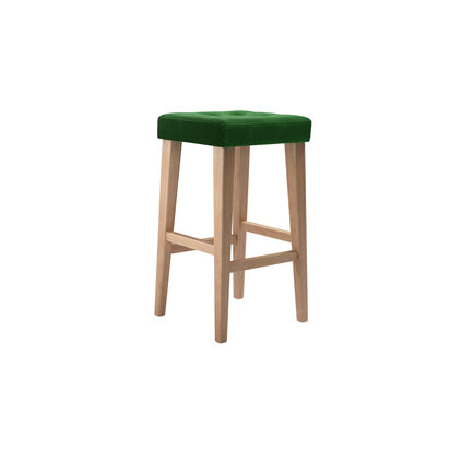 Buttons Bar Stool in Putting Green Aquaclean Clever Velvet