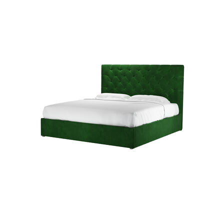 Rosalie 130cm Super King Ottoman Bed in Putting Green Aquaclean Clever Velvet