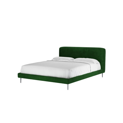 Lucy King Bed in Putting Green Aquaclean Clever Velvet