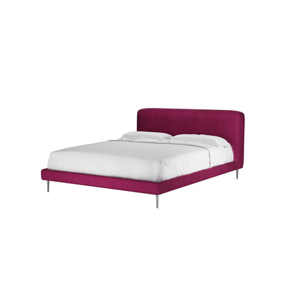 Lucy King Bed in Persian Rose Smart Velvet