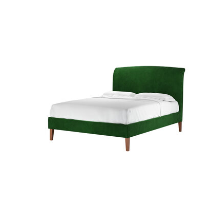 Thea King Bed in Putting Green Aquaclean Clever Velvet