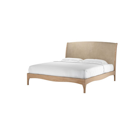 Emilia Super King Bed in Fawn Aquaclean Clever Velvet