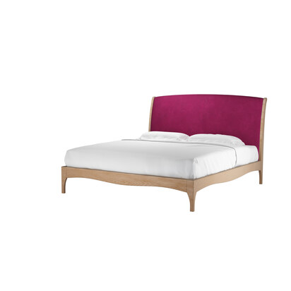 Emilia Super King Bed in Persian Rose Smart Velvet
