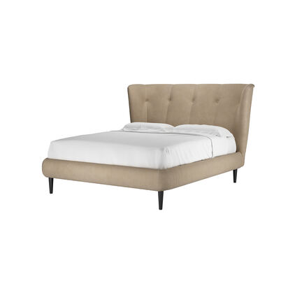 Audrey King Bed in Fawn Aquaclean Clever Velvet