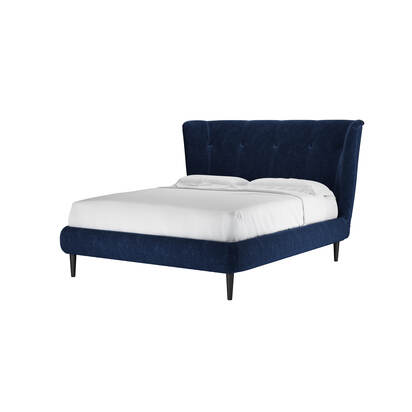 Audrey King Bed in Port Royal Aquaclean Clever Chenille