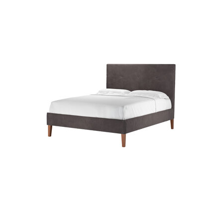 Avery 130cm King Bed in Shale Aquaclean Clever Velvet