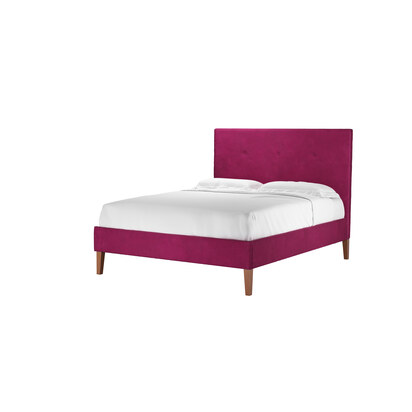 Avery 130cm King Bed in Persian Rose Smart Velvet