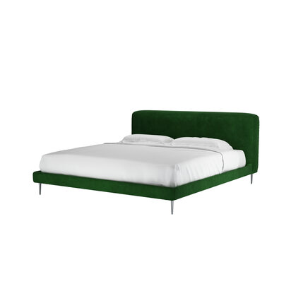 Lucy Super King Bed in Putting Green Aquaclean Clever Velvet
