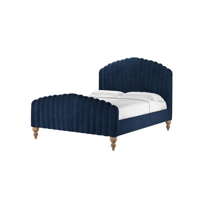 Bella King Bed in Harbour Aquaclean Clever Velvet