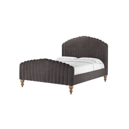 Bella King Bed in Shale Aquaclean Clever Velvet