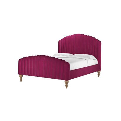 Bella King Bed in Persian Rose Smart Velvet