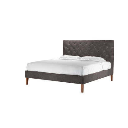 Rosalie 130cm Super King Bed in Shale Aquaclean Clever Velvet