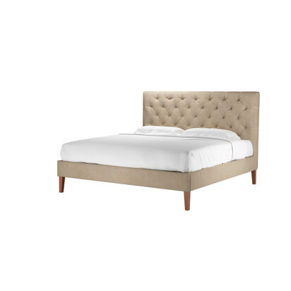 Rosalie 130cm Super King Bed in Fawn Aquaclean Clever Velvet