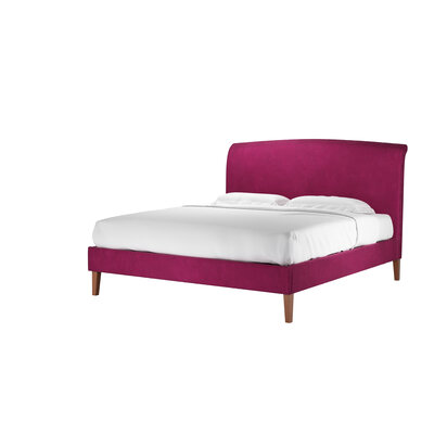Thea Super King Bed in Persian Rose Smart Velvet