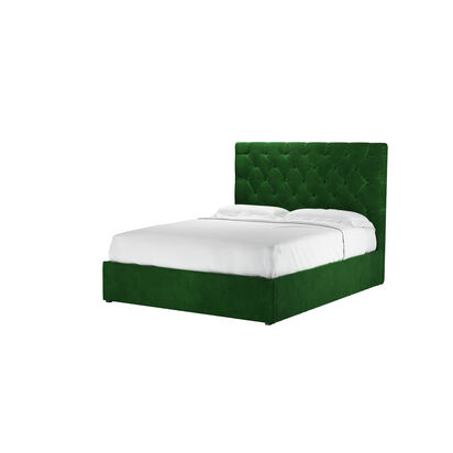Rosalie 130cm King Ottoman Bed in Putting Green Aquaclean Clever Velvet