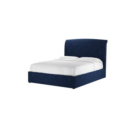 Thea King Ottoman Bed in Port Royal Aquaclean Clever Chenille