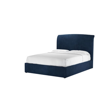 Thea King Ottoman Bed in Harbour Aquaclean Clever Velvet