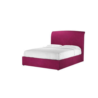 Thea King Ottoman Bed in Persian Rose Smart Velvet